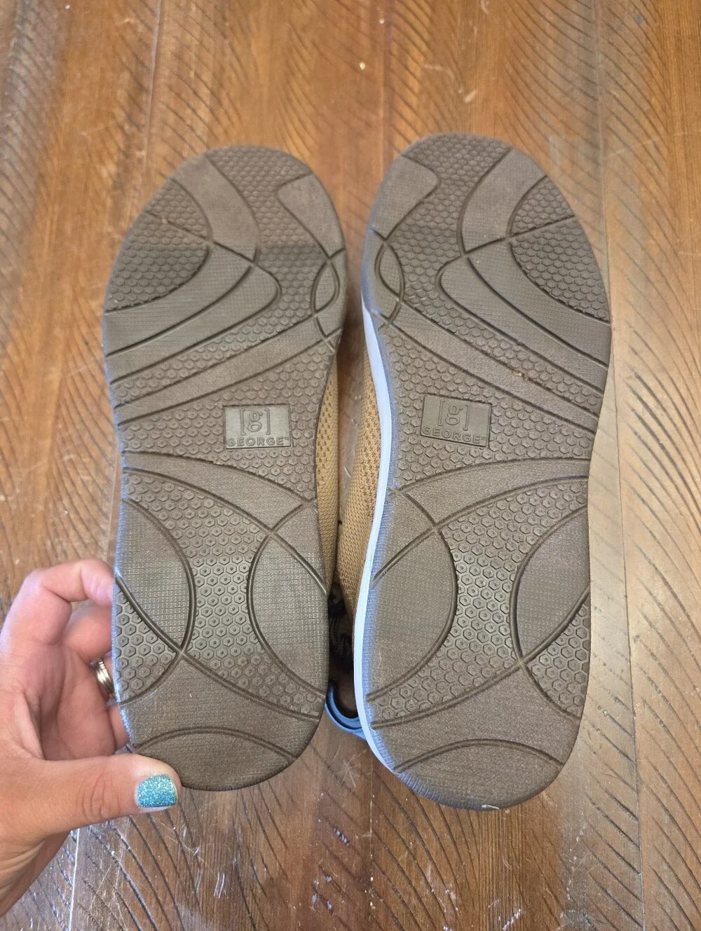 🎈2/$15 George Tan Knit Lace-Up Oxford Shoes 13 NWT